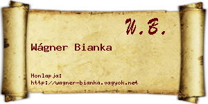 Wágner Bianka névjegykártya